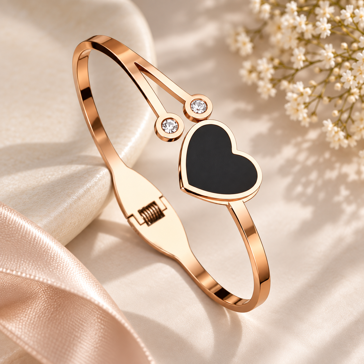 Image of Black Heart Trending Kada for Women